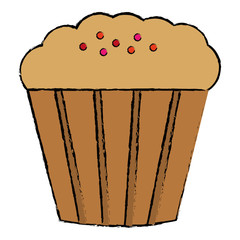 sweet cupcake isolated icon