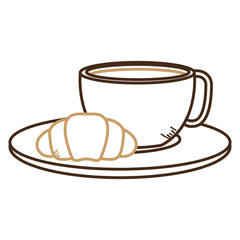 coffee cup hot with bread