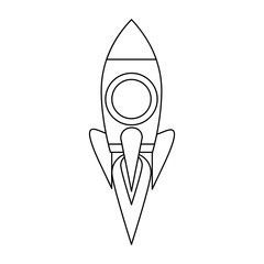 Rocket start up symbol icon vector illustration graphic design