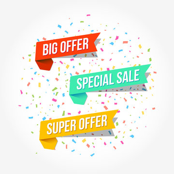 Big Offer, Special Sale & Super Offer Tags