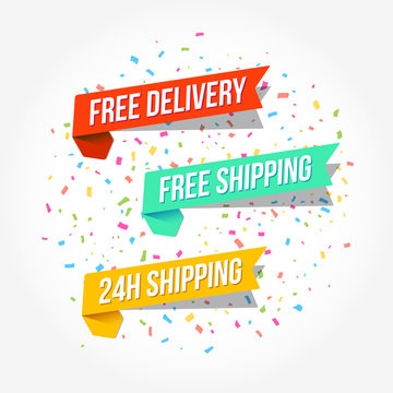 Free Delivery, Free Shipping & 24 Hours Shipping Tags