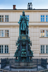 Statue of Charles IV in Prague, Czech Republic.