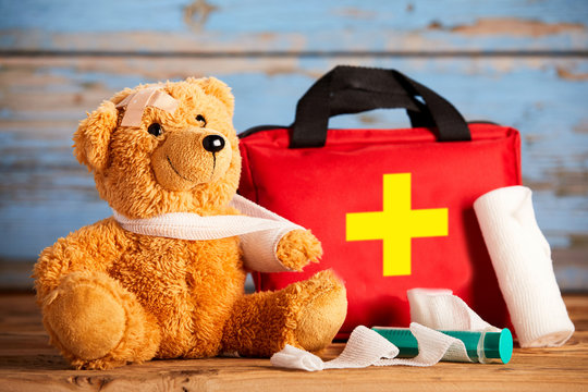 Paediatric healthcare concept with a teddy bear