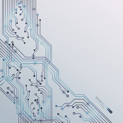 Circuit board, technology background. Vector illustration. EPS 10.