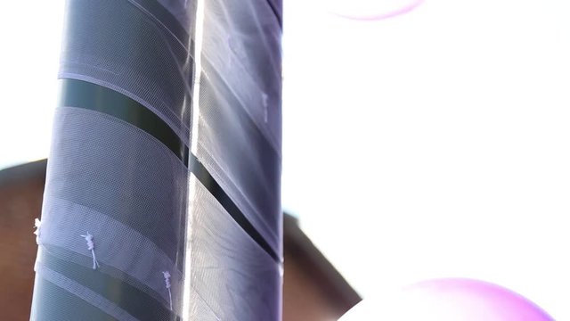 Balloons on a string with decorations