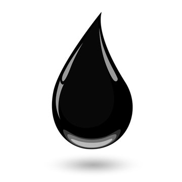 recommend clip art: black oil of oil drops down isolated vector