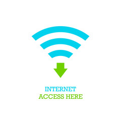 Internet access vector icon