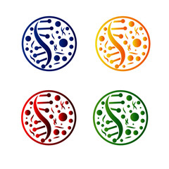 Fototapeta na wymiar dna circle logo