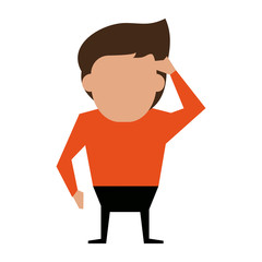 Man faceless cartoon icon vector illustration graphic design