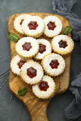 Cutout cookies with berry marmalade