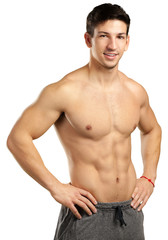 Fototapeta premium muscular man isolated on white