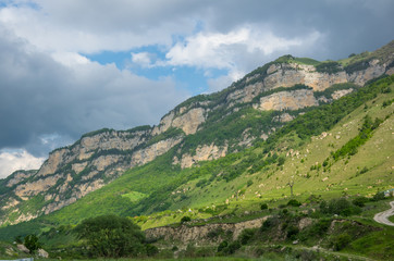 Baksan gorge in the Caucasus mountains in Russia