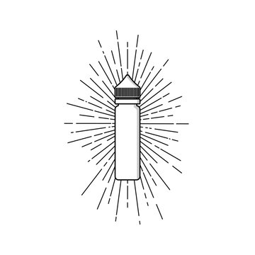 personal vaporizer e-cigarette e-juice liquid plastic bottle spark sunray burst
