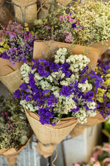 beautiful bouquets made of different flowers . colorful color mix flower.