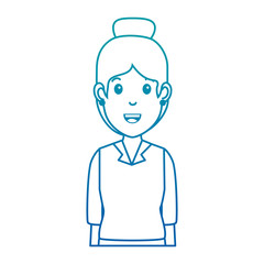 beautiful woman avatar character vector illustration design