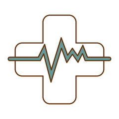 cross with pulse cardiac