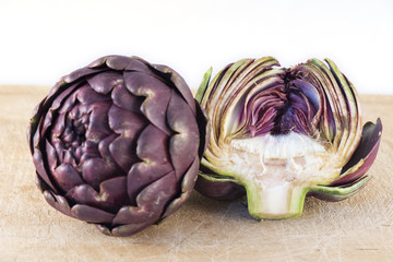 Roman Artichoke (Cynara scolymus), Carciofi Romaneschi, Roma, Italia