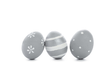 easter eggs isolated on white