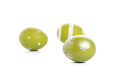 easter eggs isolated on white