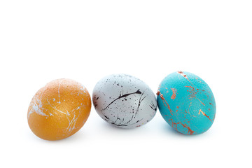 easter eggs isolated on white