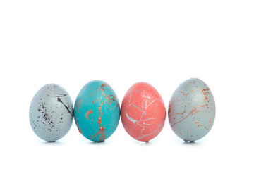 easter eggs isolated on white