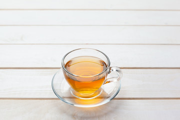 tea on the wooden table