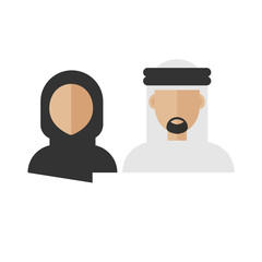 Arabic man and woman.