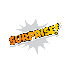 surprise greeting explodtion splash text vector
