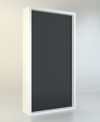 Advertising stand banner. 3d Illustration. Advertising display terminal stand.