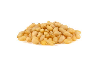 pine nuts isolated on white background