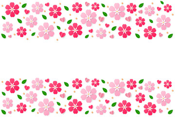 Floral background for posters, promotions, flyers, banners, templates. Beautiful blossom flowers on a white background.