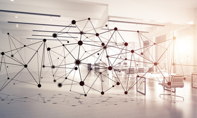 Networking and wireless connection as concept for effective mode