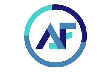 AF Global Circle Ribbon letter Logo 