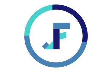 JF Global Circle Ribbon letter Logo 