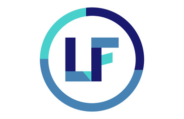 LF Global Circle Ribbon letter Logo 