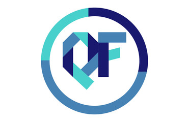 QF Global Circle Ribbon letter Logo 