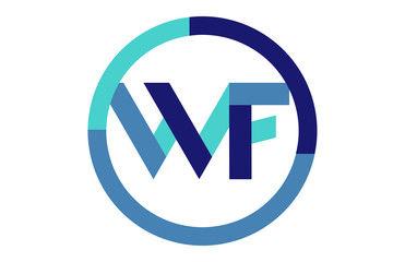 WF Global Circle Ribbon letter Logo 