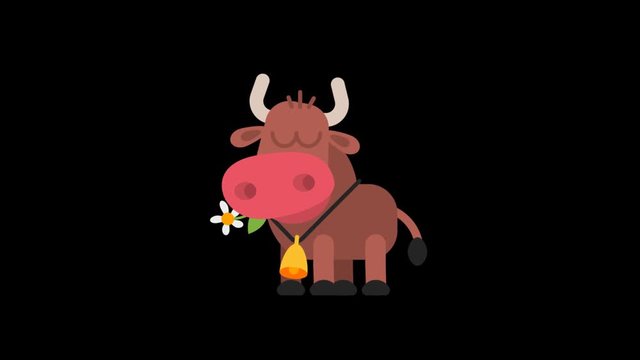 Ox Funny Animal Character Chinese Horoscope