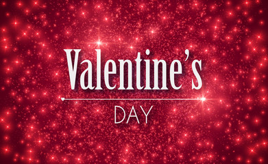 Happy Valentines Day Shining Background with Lights. Vector illustration