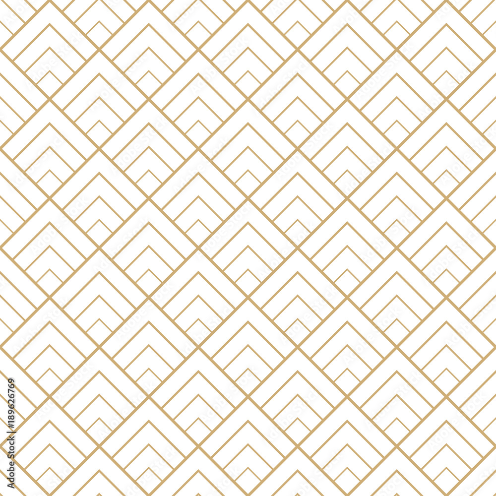 Poster Seamless geometric diamond tile minimal graphic vector pattern
