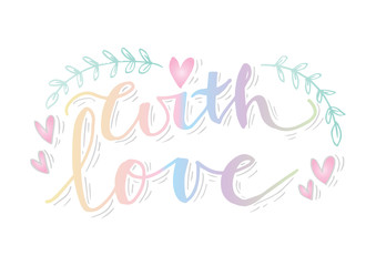 With love hand lettering