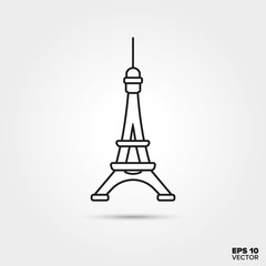 Eiffel Tower Line Icon