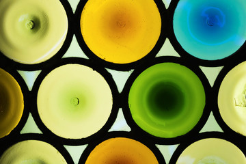 Abstract colored glass circles