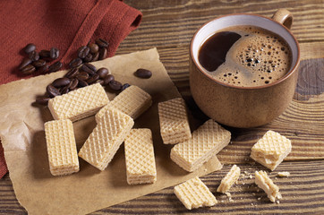 Wafers and coffee