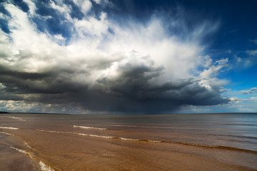 Summer day at gulf of Riga, Baltic sea.