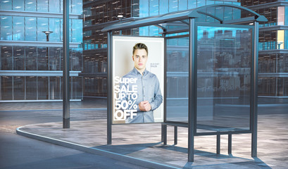 bus stop 3d rendering fashion sale