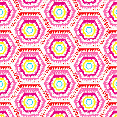Geometric Ikat pattern
