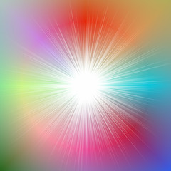 Obraz premium Abstract dynamic gradient star burst background - vector graphic design