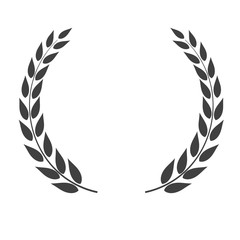 Laurel wreath vector shape isolated on white background