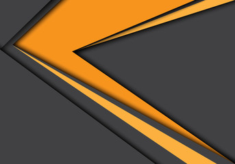 Abstract yellow arrow speed on gray design modern futuristic background vector illustration.